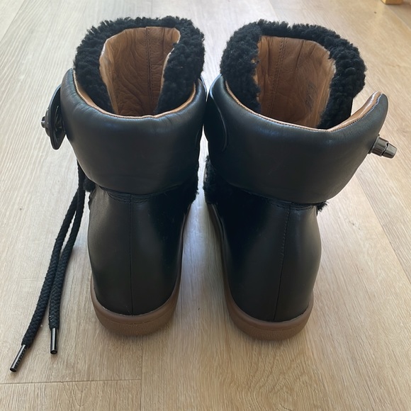 Coach Sherling black leather Monroe women booties - Picture 5 of 9